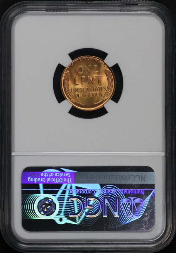 Reverse of this 1937 Lincoln Cent Wheat Reverse NGC MS-67 RD