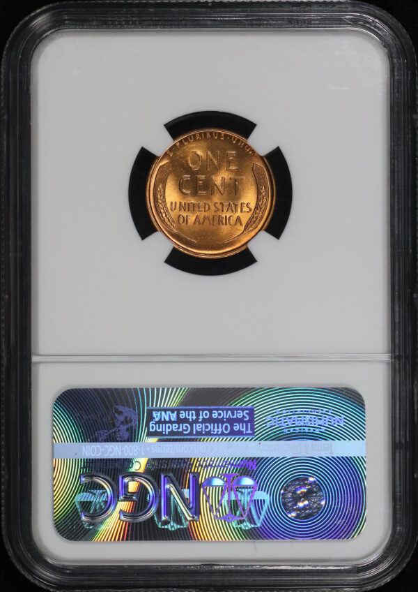 Reverse of this 1945-D Lincoln Cent Wheat Reverse NGC MS-67 RD