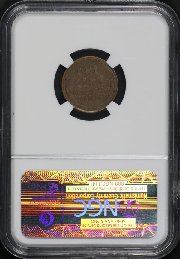 Reverse of this 1955 Doubled Die Obverse Lincoln Cent Wheat Reverse NGC AU-55 BN