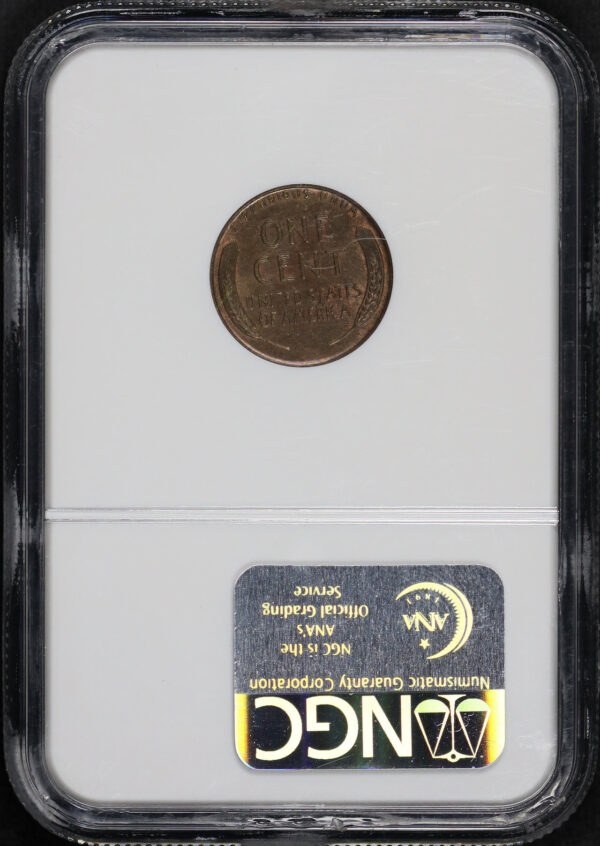 Reverse of this 1955 Doubled Die Obv Lincoln Cent Wheat Reverse Obverse NGC MS-64 BN