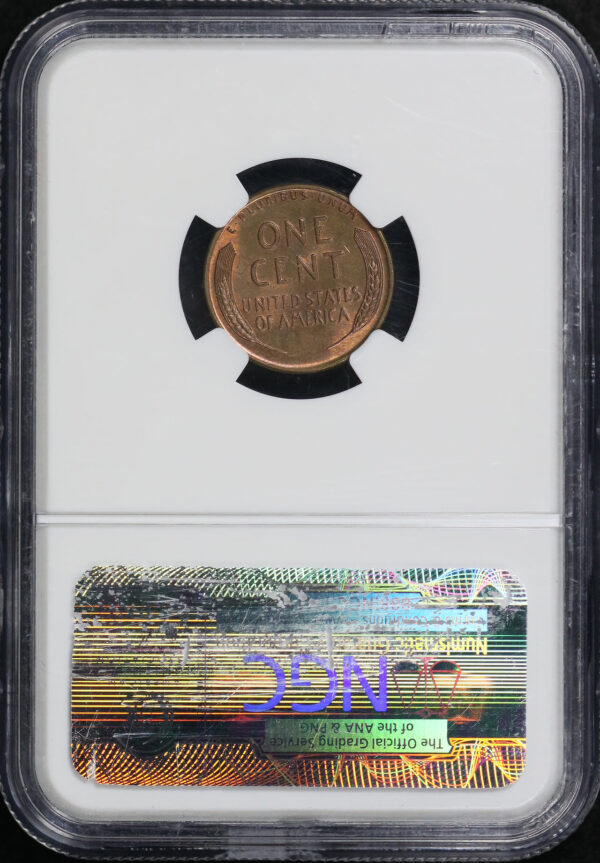 Reverse of this 1955 Doubled Die Obv Lincoln Cent Wheat Reverse Obverse NGC MS-65 RB