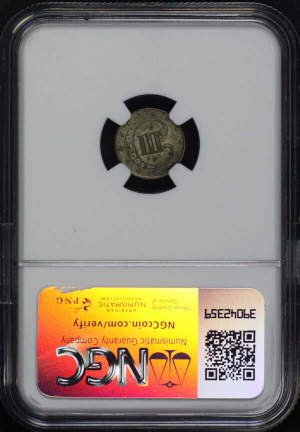 Reverse of this 1851 Three Cent Silver NGC MS-63