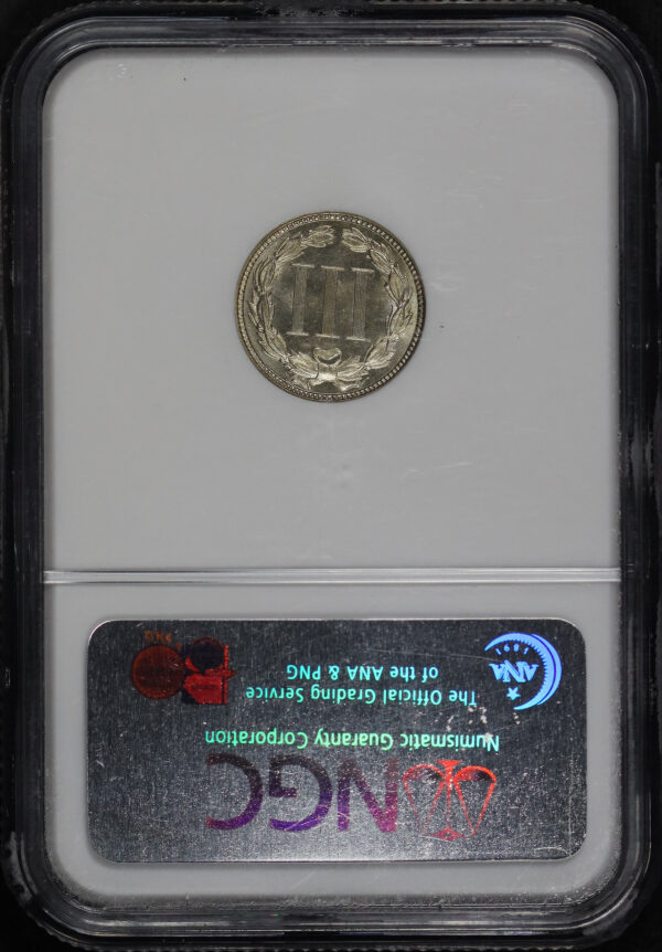 Reverse of this 1879 Three Cent Nickel NGC PF-65