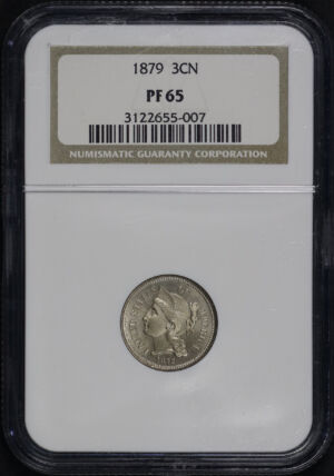 Obverse of this 1879 Three Cent Nickel NGC PF-65