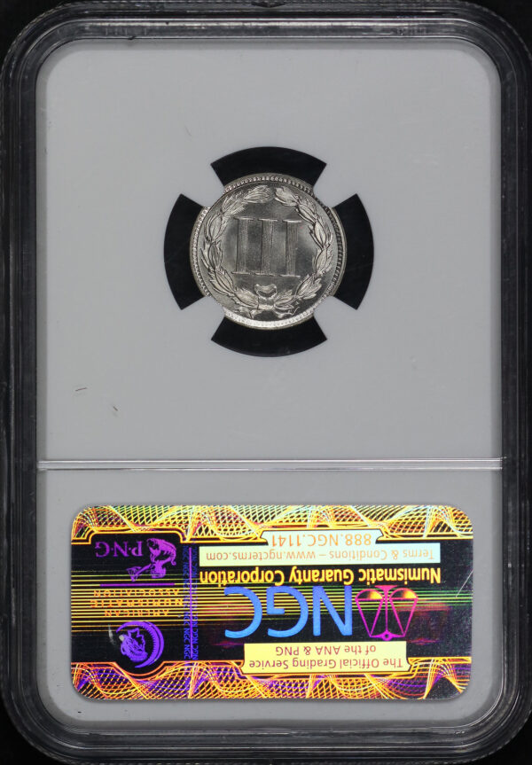Reverse of this 1888 Three Cent Nickel NGC PF-66