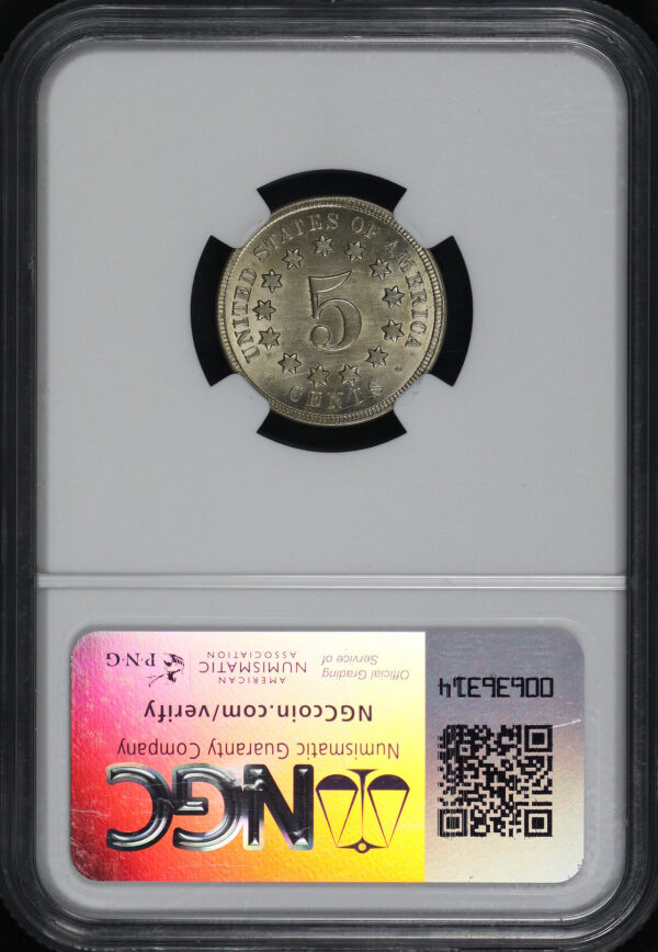 Reverse of this 1868 Shield Nickel NGC MS-66