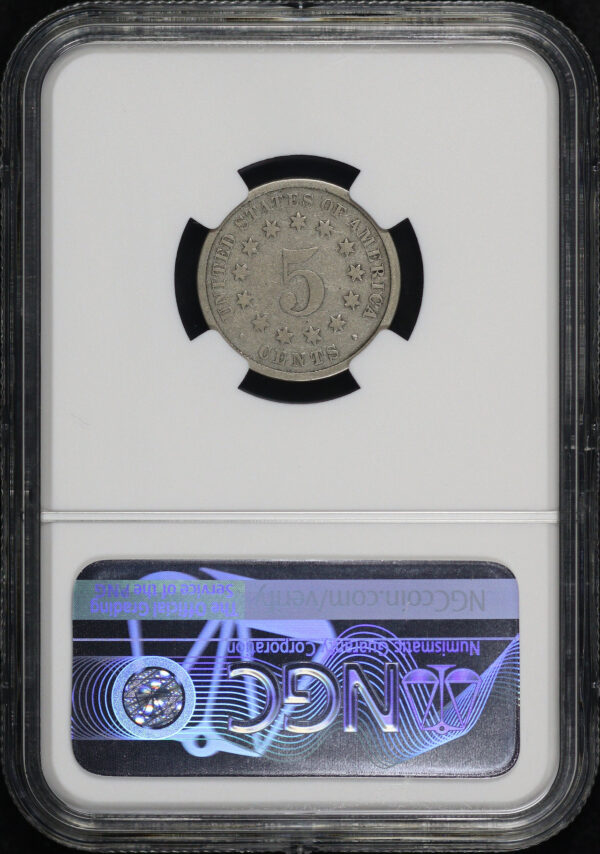 Reverse of this 1881 Shield Nickel NGC VG-10