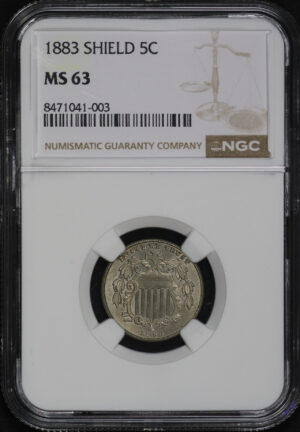 Obverse of this 1883 Shield Nickel NGC MS-63