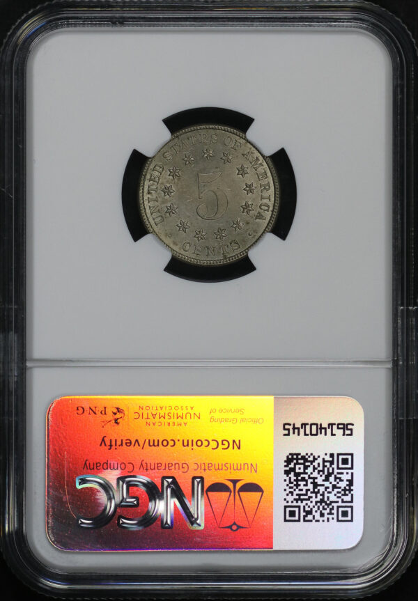 Reverse of this 1883 Shield Nickel NGC MS-63