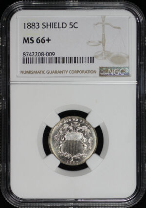 Obverse of this 1883 Shield Nickel NGC MS-66+