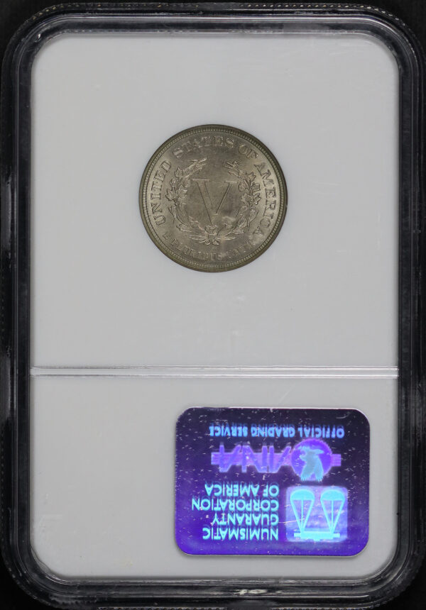 Reverse of this 1883 Liberty Nickel No Cent NGC MS-65