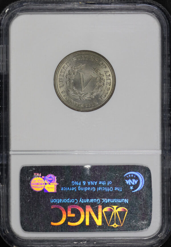 Reverse of this 1883 Liberty Nickel No CENTS NGC MS-67