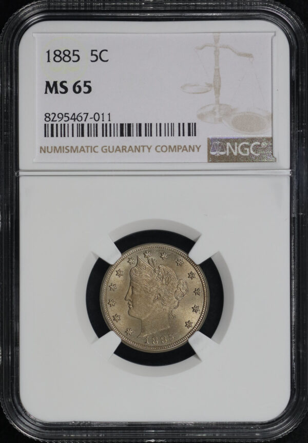 Obverse of this 1885 Liberty Nickel NGC MS-65