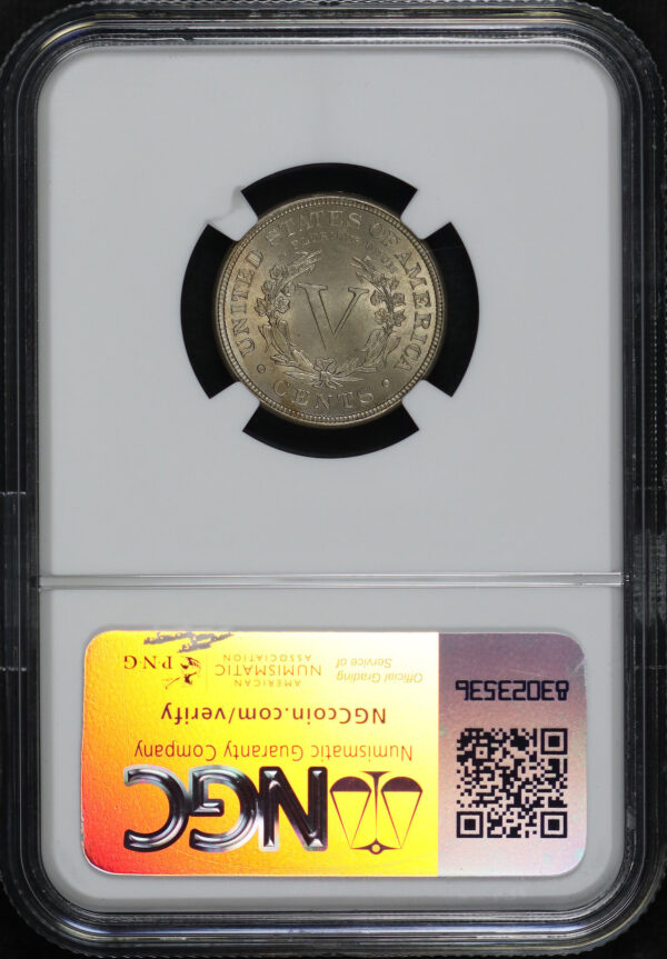 Reverse of this 1887 Liberty Nickel NGC MS-62