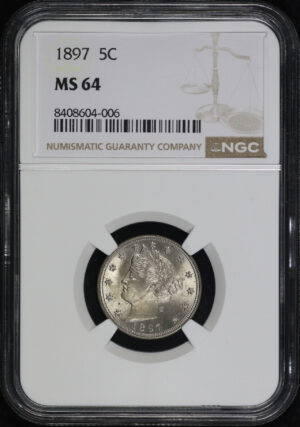Obverse of this 1897 Liberty Nickel NGC MS-64