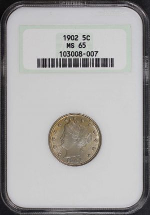 Obverse of this 1902 Liberty Nickel NGC MS-65