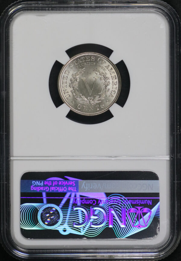 Reverse of this 1902 Liberty Nickel NGC MS-66