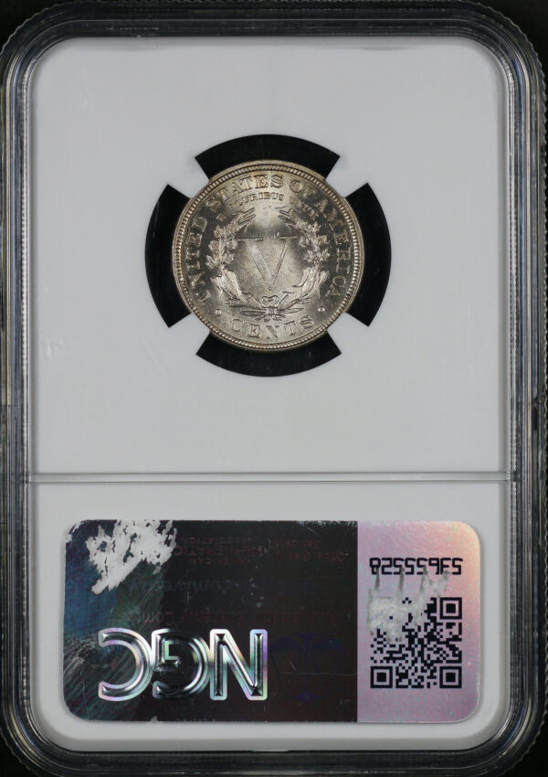 Reverse of this 1911 Liberty Nickel NGC MS-64