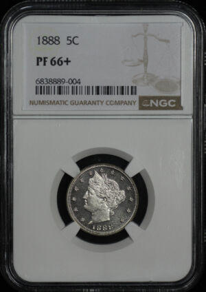 Obverse of this 1888 Liberty Nickel NGC PF-66+