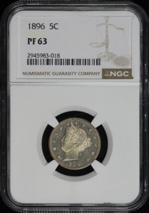 Obverse of this 1896 Liberty Nickel NGC PF-63