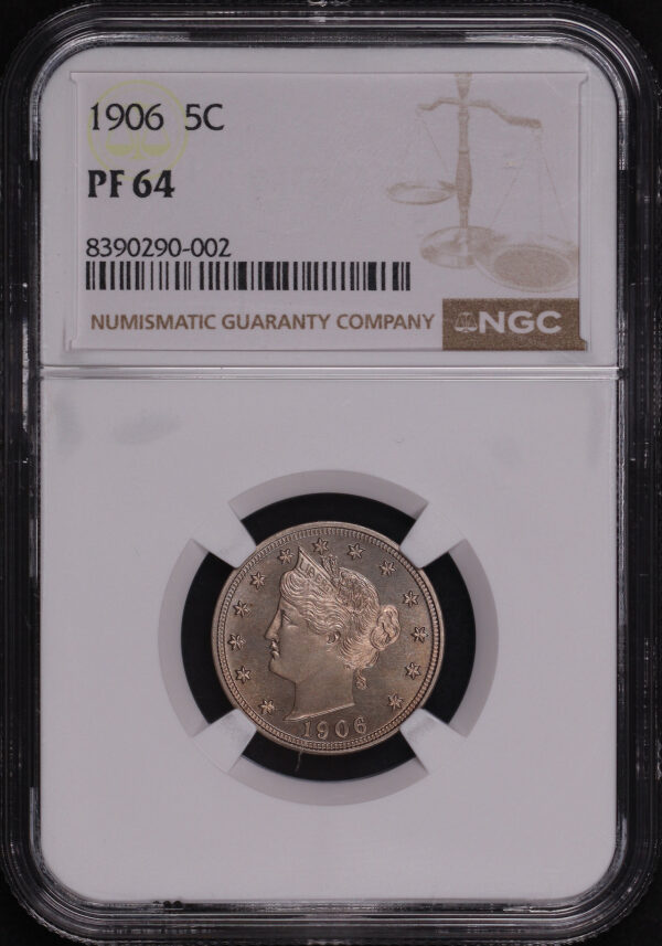 Obverse of this 1906 Liberty Nickel NGC PF-64