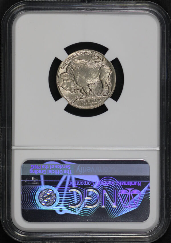 Reverse of this 1913 Buffalo Nickel Type 1 NGC MS-63