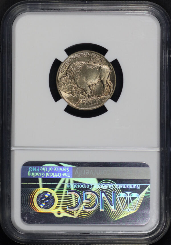 Reverse of this 1913 Buffalo Nickel Type 1 NGC MS-65