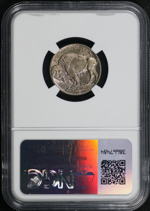 Reverse of this 1913-D Type 1 Buffalo Nickel NGC MS-67+