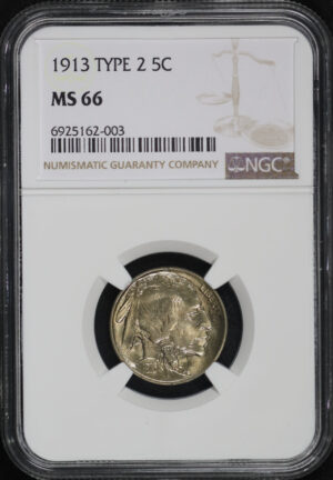 Obverse of this 1913 Type 2 Buffalo Nickel NGC MS-66