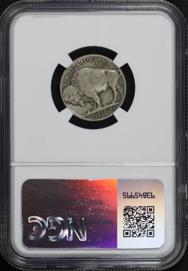 Reverse of this 1913-D Buffalo Nickel Type 2 NGC VG-8