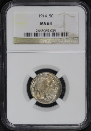 Obverse of this 1914 Buffalo Nickel NGC MS-63