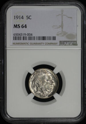 Obverse of this 1914 Buffalo Nickel NGC MS-64