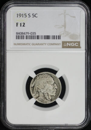 Obverse of this 1915-S Buffalo Nickel NGC F-12