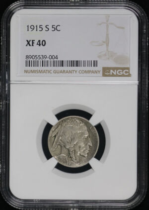 Obverse of this 1915-S Buffalo Nickel NGC XF-40