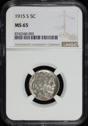Obverse of this 1915-S Buffalo Nickel NGC MS-65
