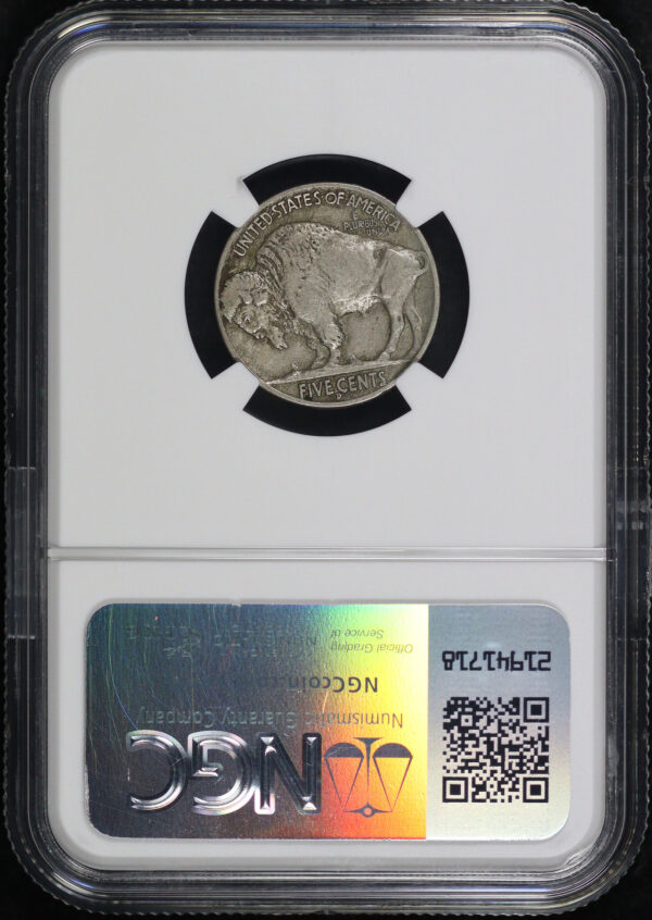 Reverse of this 1916-D Buffalo Nickel NGC XF-45