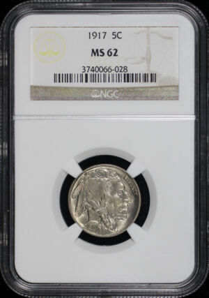 Obverse of this 1917 Buffalo Nickel NGC MS-62