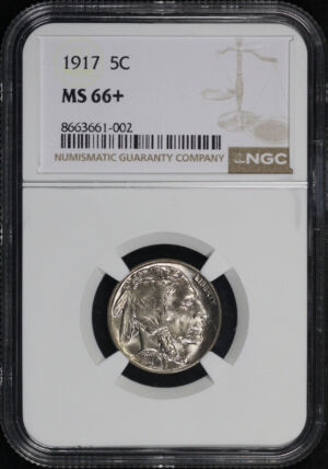 Obverse of this 1917 Buffalo Nickel NGC MS-66+