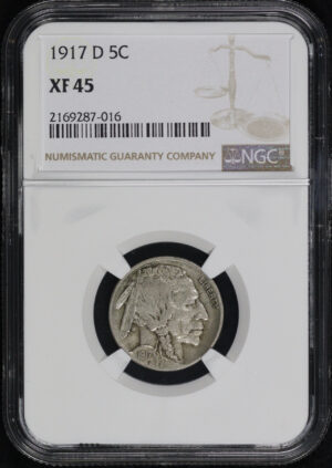 Obverse of this 1917-D Buffalo Nickel NGC XF-45