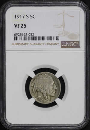 Obverse of this 1917-S Buffalo Nickel NGC VF-25