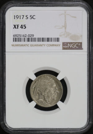 Obverse of this 1917-S Buffalo Nickel NGC XF-45