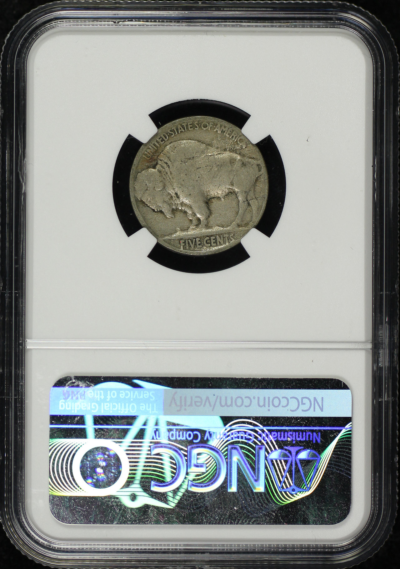 Reverse of this 1920 Buffalo Nickel NGC F-12 Obverse Lamination Mint Error
