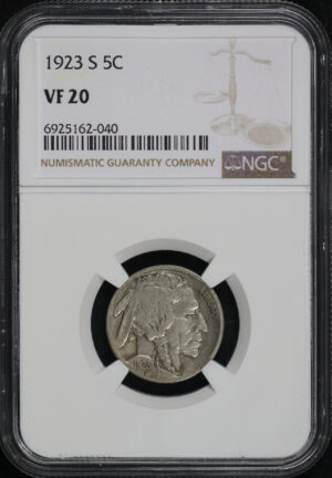 Obverse of this 1923-S Buffalo Nickel NGC VF-20