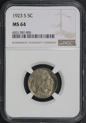 Obverse of this 1923-S Buffalo Nickel NGC MS-64