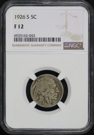 Obverse of this 1926-S Buffalo Nickel NGC F-12