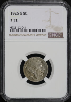 Obverse of this 1926-S Buffalo Nickel NGC F-12