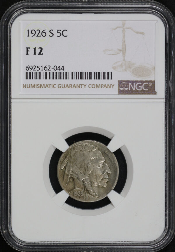 Obverse of this 1926-S Buffalo Nickel NGC F-12