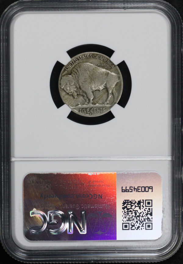 Reverse of this 1926-S Buffalo Nickel NGC F-12