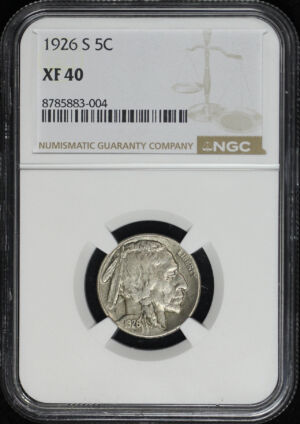 Obverse of this 1926-S Buffalo Nickel NGC XF-40