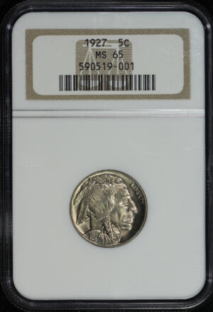 Obverse of this 1927 Buffalo Nickel NGC MS-65